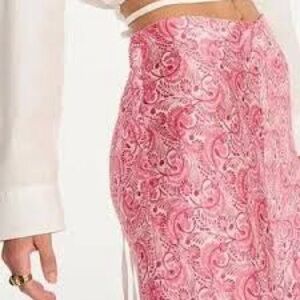 J. Crew Pink Paisley Midi/Maxi skirt